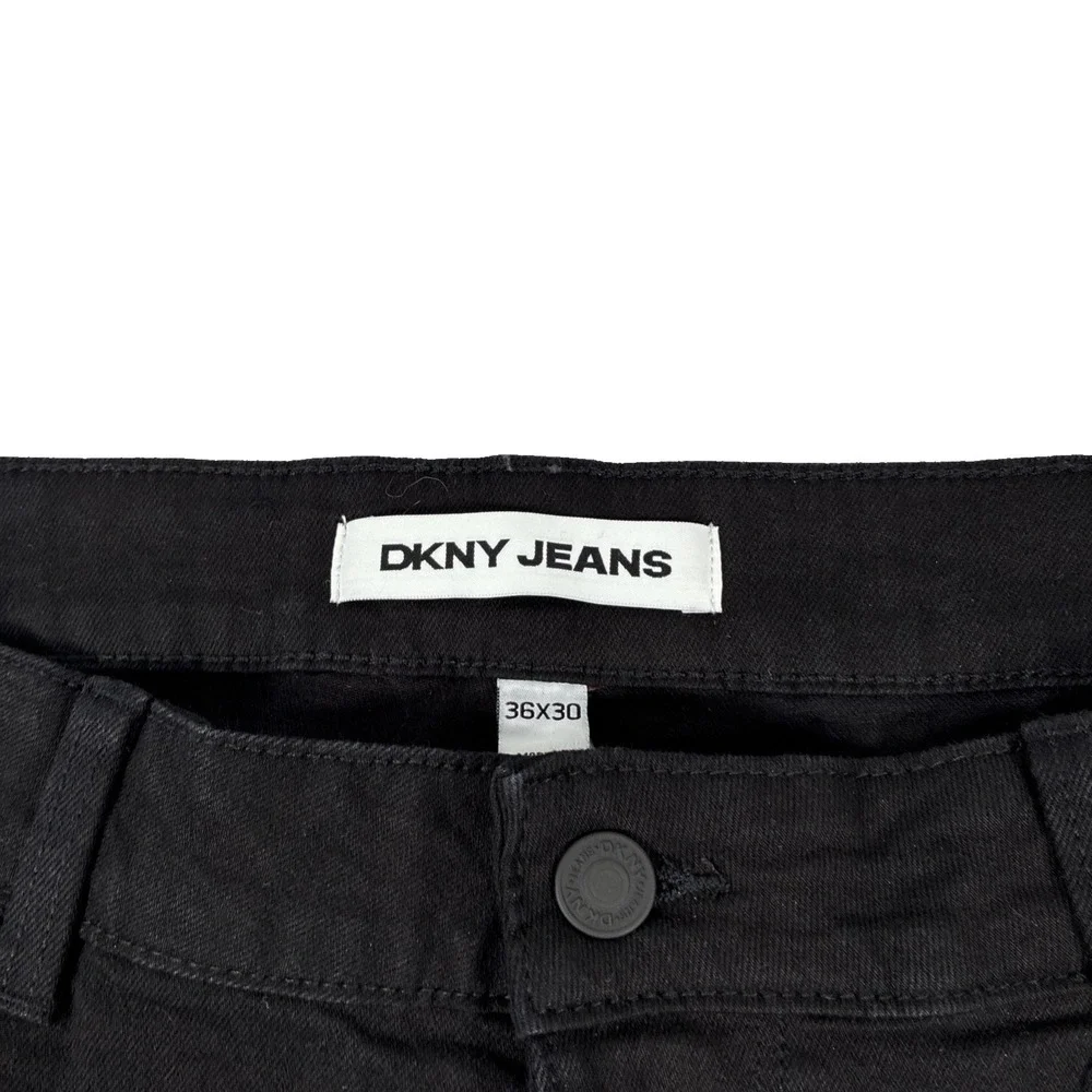 New Mens DKNY Jeans Bedford Slim Black Denim Size 36x30 NWT $79